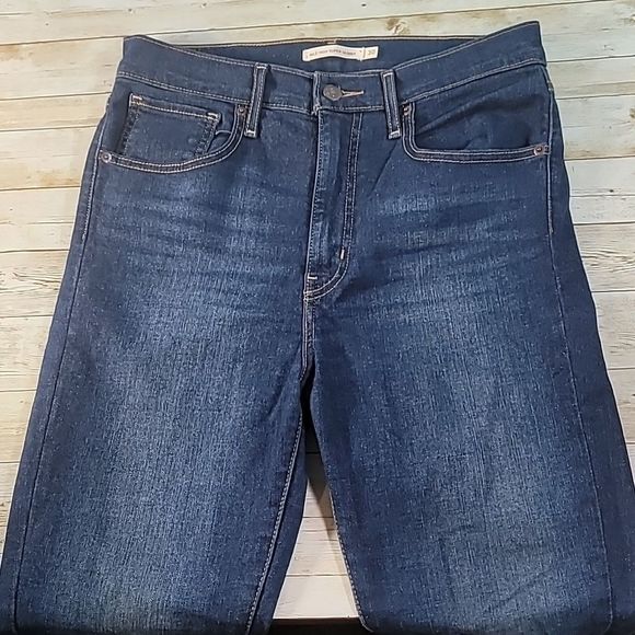 Levi's Mile High Super Skinny High Rise Jeans Size 30 Light Distress Medium Wash - Picture 3 of 12